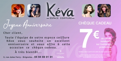 Flyer pour salon de coiffure Keva (Brignoles)
